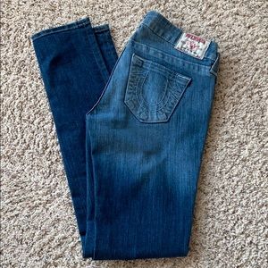 True Religion Women's Skinny Jeans - Dark Blue Wash